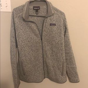 Patagonia grey jacket.